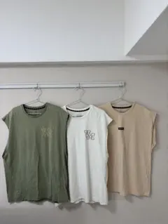 VEATM 【ビートム】3枚組 タンクトップセット ノースリーブシャツ Lサイズ