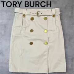 TORY BURCH アイボリー ダブルボタン スカートのサムネイル