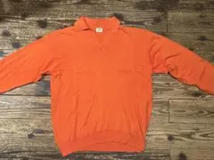 90s C.P. Company オレンジ Vネック ニットセーターのサムネイル