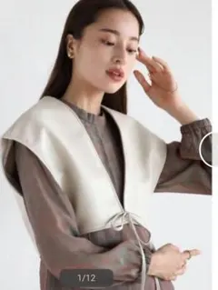 【新品未使用】フロントリボンレザーショートベスト　ヤマダヤ　ラディエイト