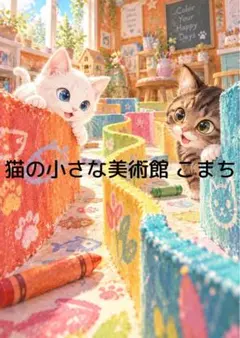 〈一枚限りの作品〉光の迷路で遊ぶ白猫とキジ白猫