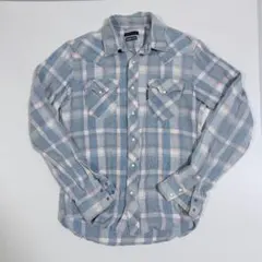 YGG★BLUEBLUE チェック柄 ネルシャツ 長袖シャツ ウェスタン 3 L