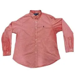 オレンジチェック Ralph Lauren ギンガムチェック XXL