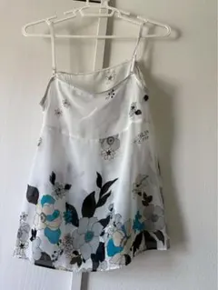 も*か様 INDIVI キャミソール　M シフォン　ツルツル　清楚　葉っぱ　シンのサムネイル
