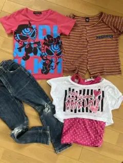 ヒス　110 ヒスミニ　エックスガール　デニム　Tシャツ