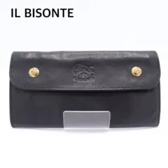 IL BISONTE イルビゾンテ　長財布　フラット　黒　ブラック　本革レザーのサムネイル