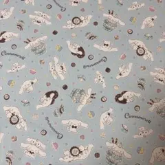 Cinnamoroll プリント生地 水色 綿 シナモロール