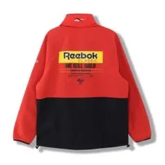 Reebok classicナイロンジャケットヴィンテージレッドブラックXL