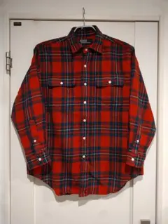Polo by Ralph Lauren チェック柄長袖ウールシャツ M