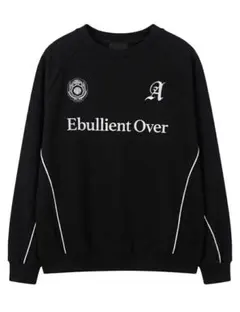 【未使用】Ebullient Over パイピング クルーネック スウェット 黒