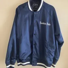 【美品】スタジャン ネイビー L