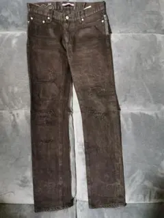 SWAGGER ブラックデニム パンツ $30　スタッド付き