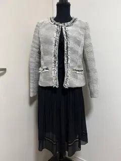 レディース フォーマル ツイードスーツ 4点セット Mサイズ