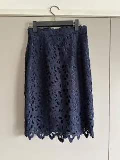 PROPORTION ネイビー レース タイトスカート