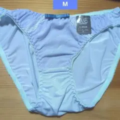 藤色ストライプ柄ショーツ М