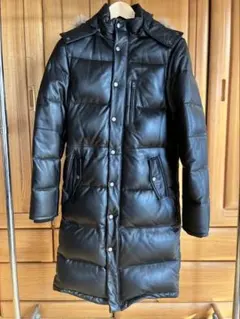 ダウンコート　ラムレザー　フード ファー付き　リューグーレザーズ　新品未使用