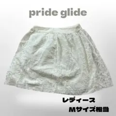 pride glide プライドグライド レディース 花柄 ミニスカート 白系