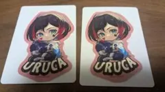 URUCA ステッカー 2枚セット　CrazyRaccoonグミ