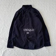 ユニクロ BDシャツ コーデュロイ ネイビー M 秋冬 定番 カジュアル