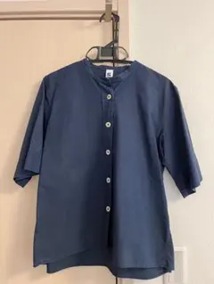 MHL. MARGARET HOWELL半袖シャツネイビーサイズIコットンリネンのサムネイル