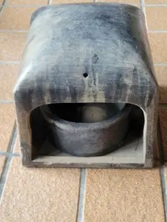 ヴィンテージ　昭和レトロ　瓦土製行火　 猫行火・猫火鉢・豆炭鉢