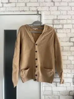 UNIQLO ベージュ ラムウールカーディガン L