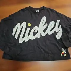 Disney Mickey Mouse 長袖Tシャツ Sサイズ ブラックのサムネイル