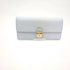 FURLA フルラ 長財布 水色 レザー ゴールド金具 メトロポリス ロゴのサムネイル