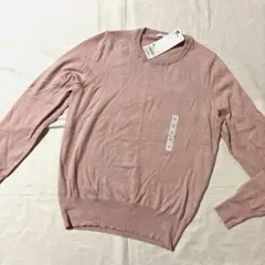 GU クルーネックセーター 長袖 ピンク M
