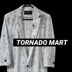 ☆TORNADO MART☆クリスタルボタン 光沢 サテン ドレスシャツ 赤/L