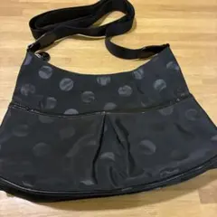 Agnes bドット柄ナイロンショルダーバッグ