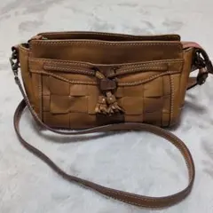 ダコタ　Dakota 本革　編み込みショルダーバッグ