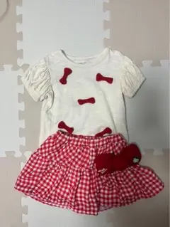 ハローキティ　ユニバ　Tシャツとスカートセット　90サイズ