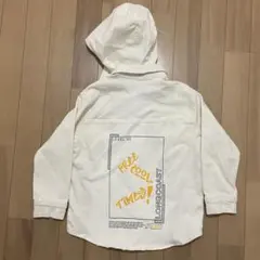 新品未使用　ZARA 116cm ホワイトデニムジャケット フード付き