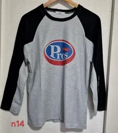 オーバーサイズワッフルプリントラグランT