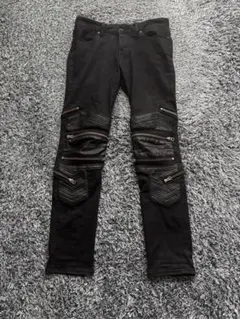 CIVARIZE 黒ジップデザインBlack スキニーパンツ ブラック44 - メルカリ