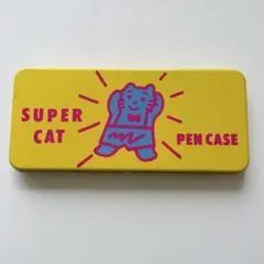 【当時物】スーパーキャット　ファンシーグッズ　缶ペンケース 昭和レトロ 筆箱