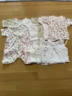値下げ‼︎ベビー肌着　コンビ肌着・短肌着10点セット 花柄　女の子