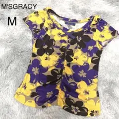 高級ブランド✨M’sGRACYエムズグレイシー　カットソー　38 花柄　カメリアのサムネイル