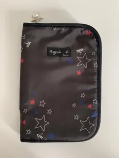 極美品】アニエスベー 大容量マルチケース 星柄☆母子手帳・通帳入れに 