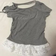 ウィッシュコア　フリルロゴT ホワイト