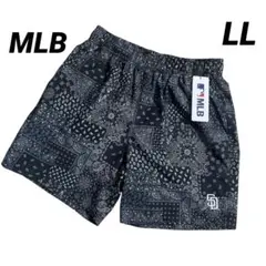 サンディエゴ・パドレス　ハーフパンツ　ペイズリー　バンダナ柄　LL 黒のサムネイル