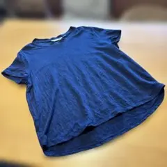 ユニクロ　コントワーデコトニエ　リネンTシャツ　ネイビー　XLのサムネイル