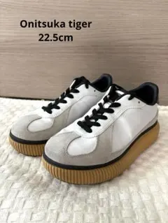 【美品✨】オニツカタイガー DELECITY ホワイト×グリーン 22.5cm