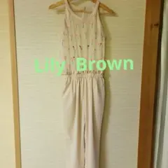Lily Brown フラミンゴ　コンビネゾン　ピンク　ホワイト　Mのサムネイル
