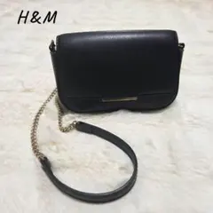 H&M エイチアンドエム　ミニ ショルダー バッグ ポシェット チェーン　黒