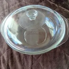 Pyrex 耐熱ガラス 両手鍋 蓋付き