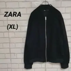 ZARA ザラ　スエード調　MA-1 ボンバージャケット　ノーカラー　ブルゾン