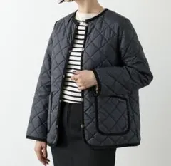 LAVENHAMラベンハム　キルティング　クルーネックジャケット　サイズ8