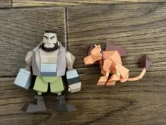 FF7 一番くじ　G賞　ミニフィギュア ポリゴン レッドXIII　バレット